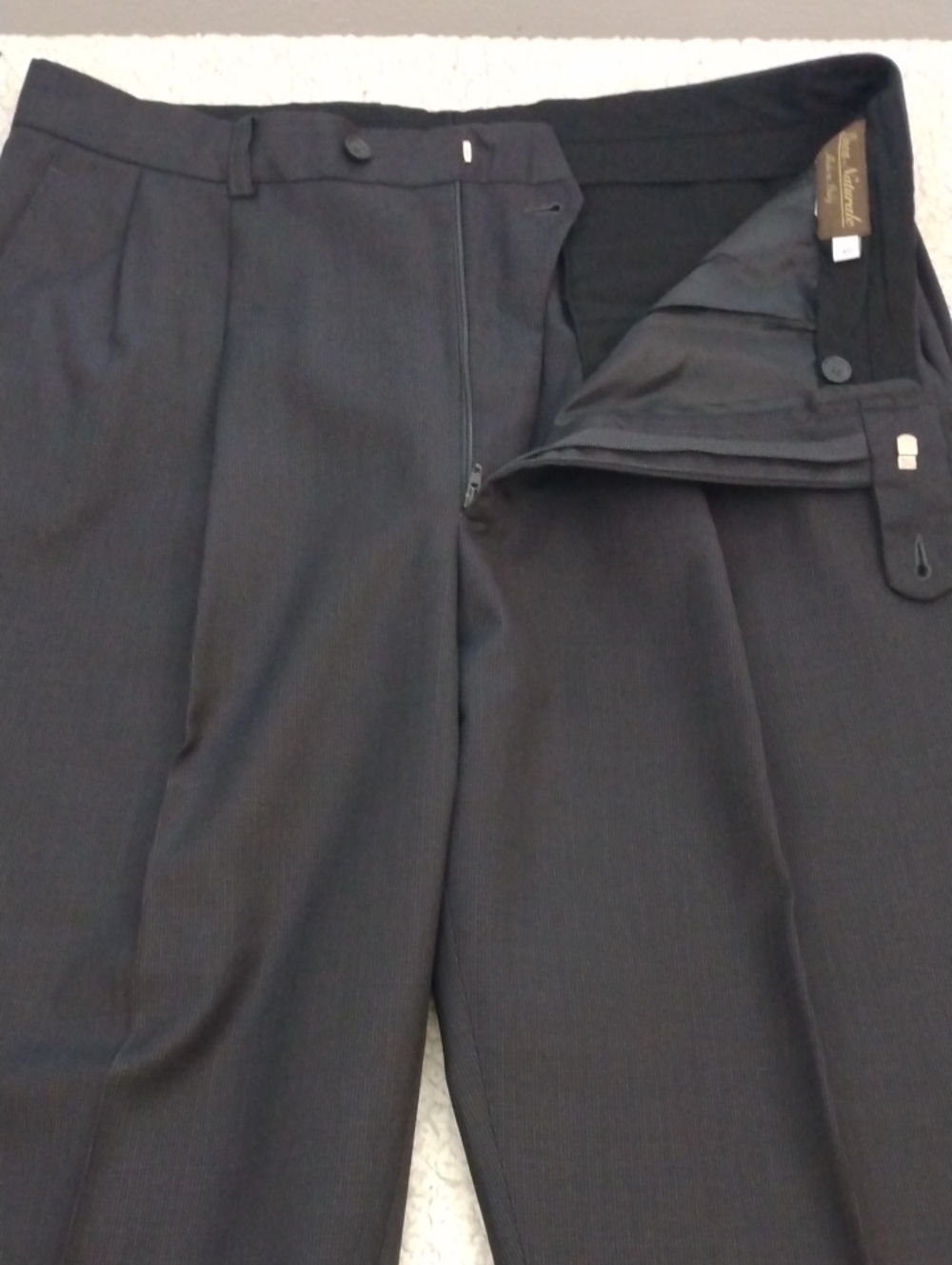Linea Naturale Black Lightweight Wool Dress Pants 35 - 32.5 (Made in Italy)